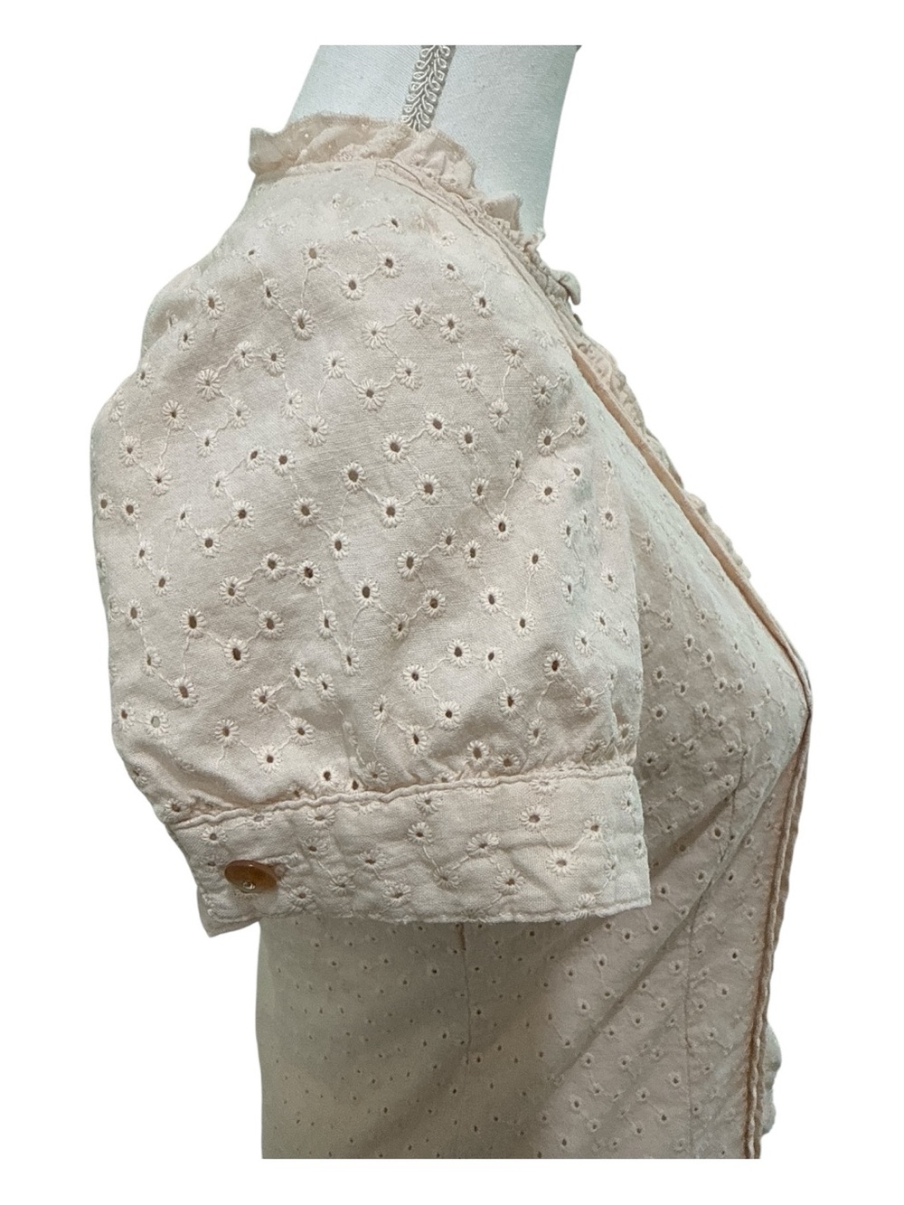 Miss Me Blush Eyelet Ruffle Button-Front Shirt - Picture 5 of 11